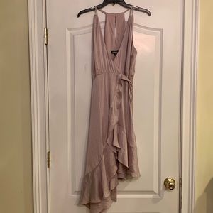Champagne pink Express Wrap Dress NWT size small